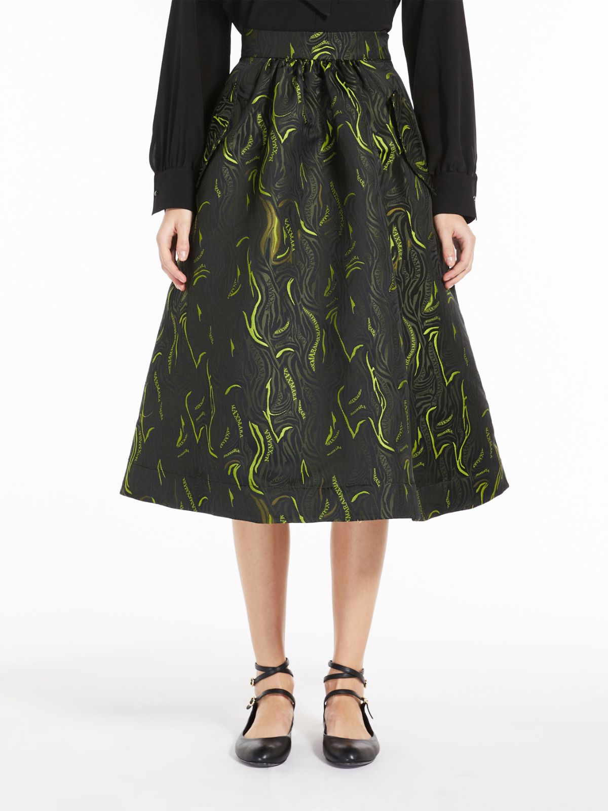 Jacquard midi skirt - BLACK - Max Mara - 2