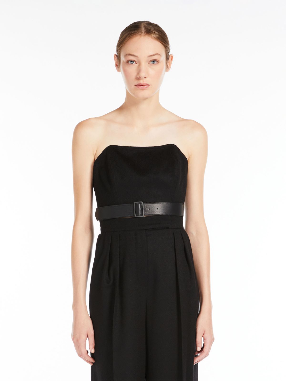 Camel colour bustier top - BLACK - Max Mara - 2