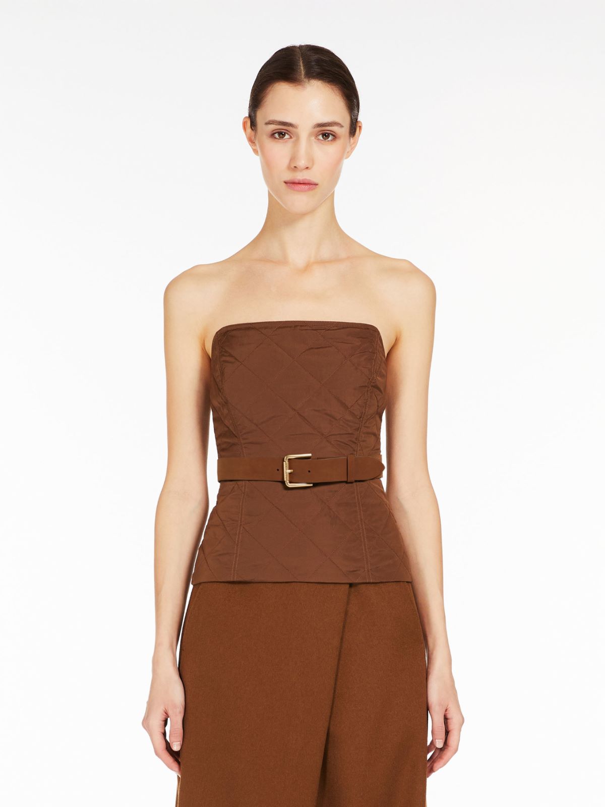 Quilted taffeta bustier - TOBACCO - Max Mara - 2