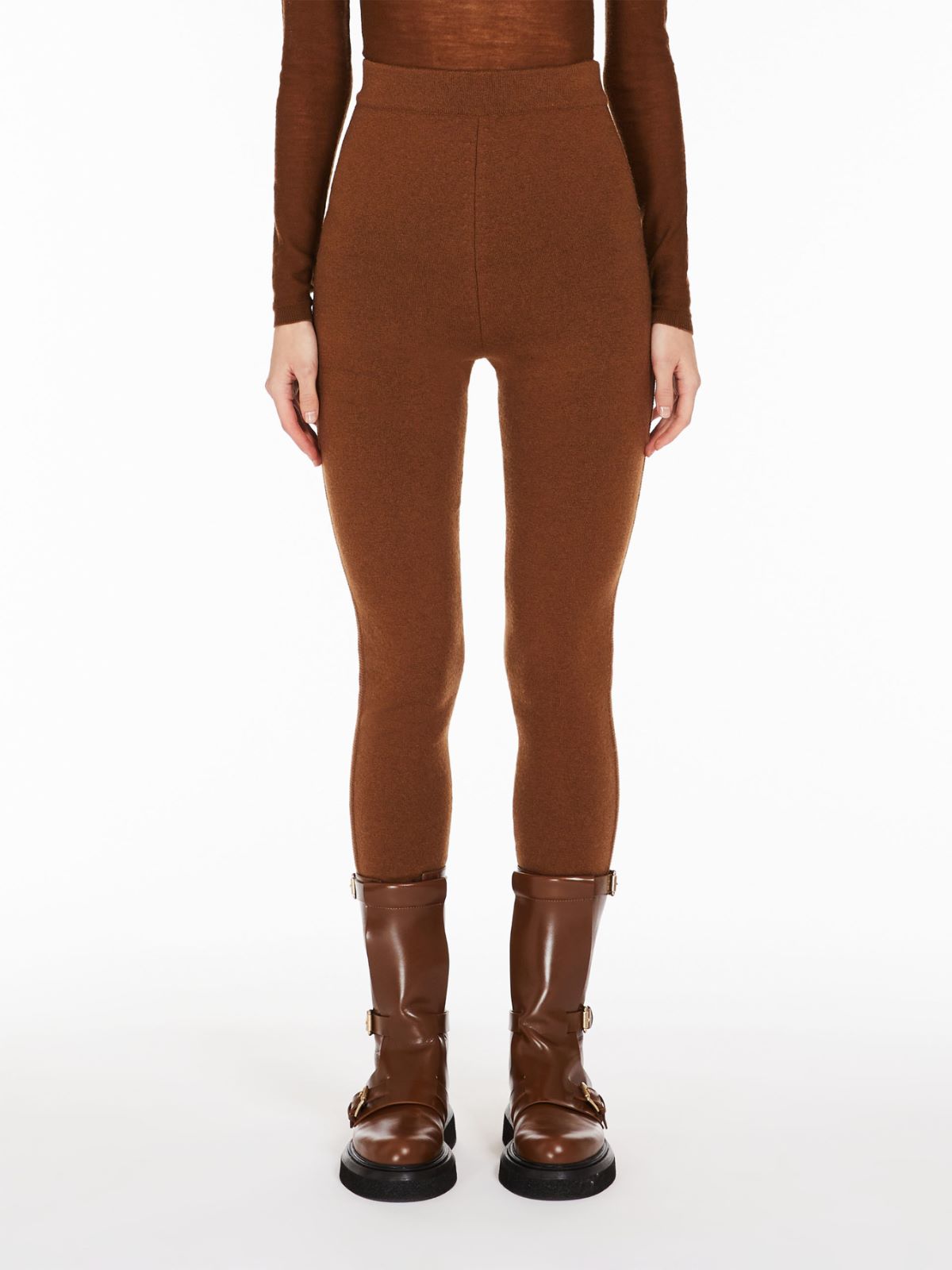 Wool and cashmere leggings - TOBACCO - Max Mara - 2