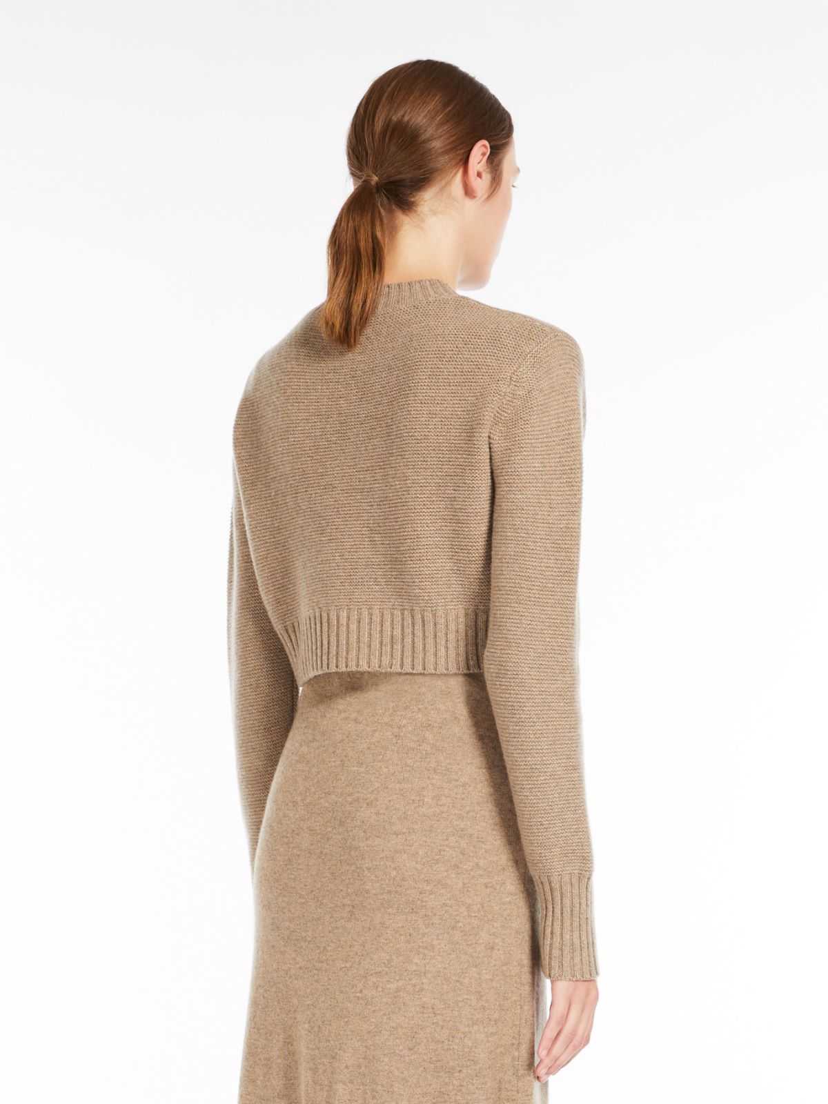 Cropped, cashmere jumper - SAND - Max Mara - 3