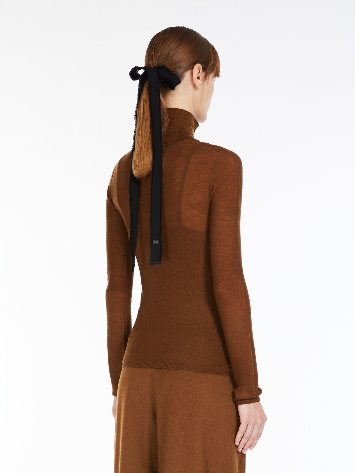 Wool gauze turtleneck, tobacco "STRESA" Max Mara