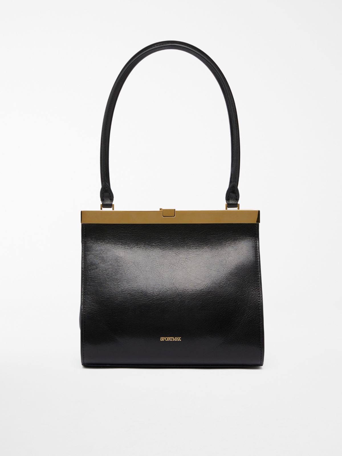 Medium leather Lizzie Bag - BLACK - Max Mara