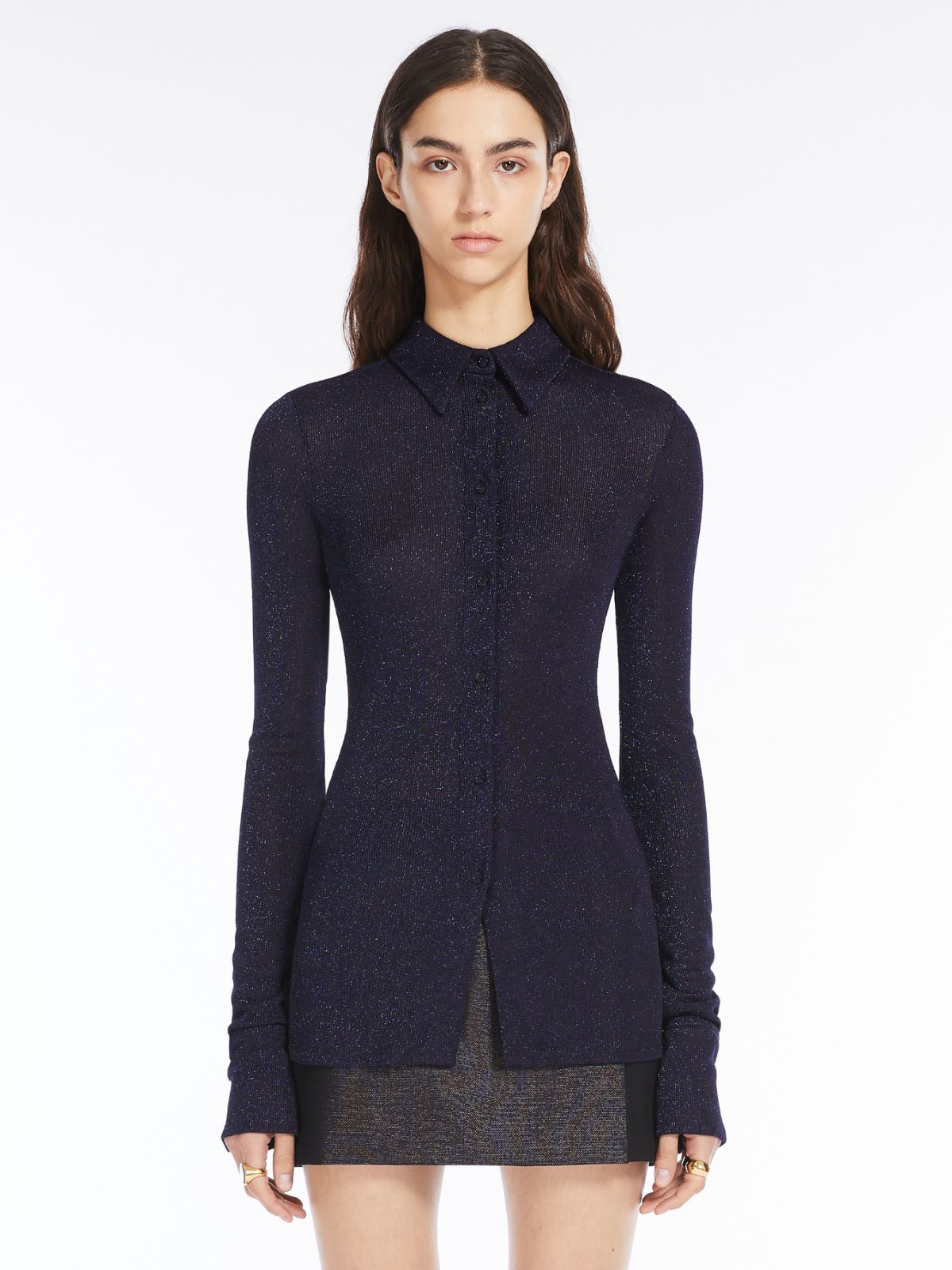 Camicia Donna Essentials In Jersey Opaco - Vestibilità Regolare, Manica Lunga, Poliestere Ed Elastan, Comoda E Versatile - Foto 9