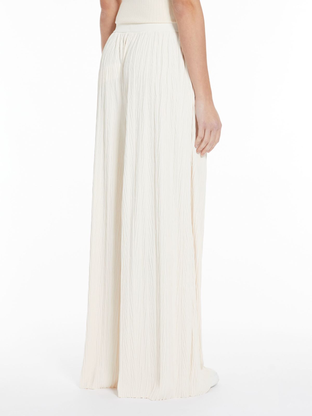 Wide-fit pleated jersey trousers - IVORY - Max Mara - 3