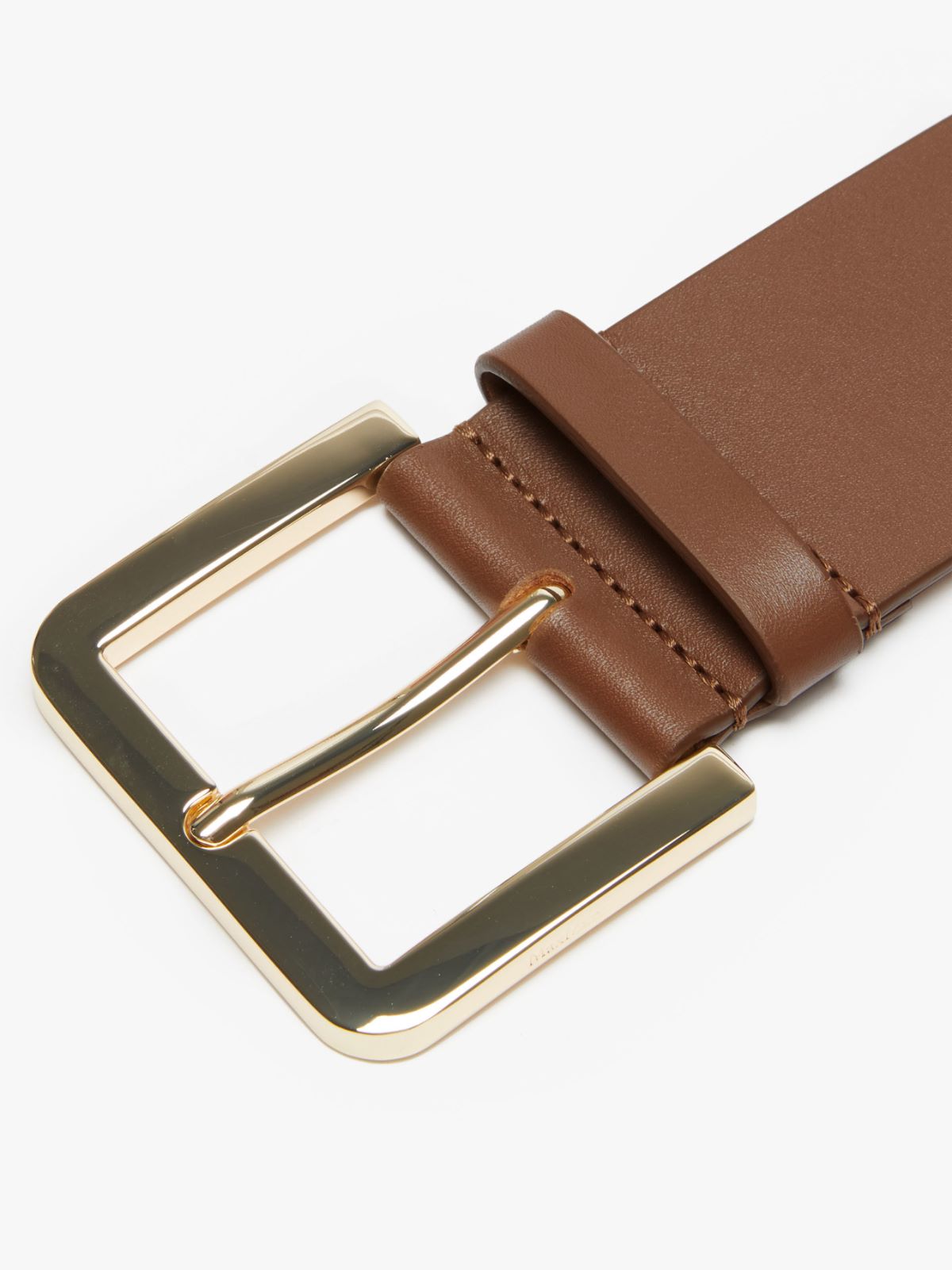 Leather belt - HAZELNUT BROWN - Max Mara - 3