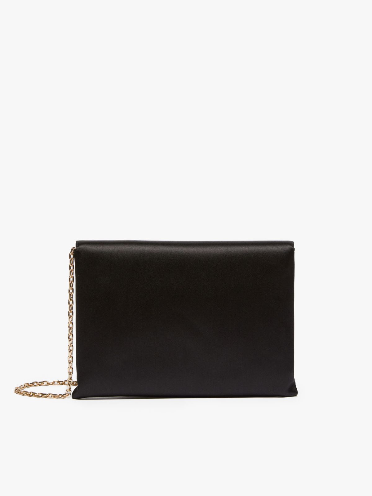 Viscose and silk satin clutch bag - BLACK - Max Mara - 3
