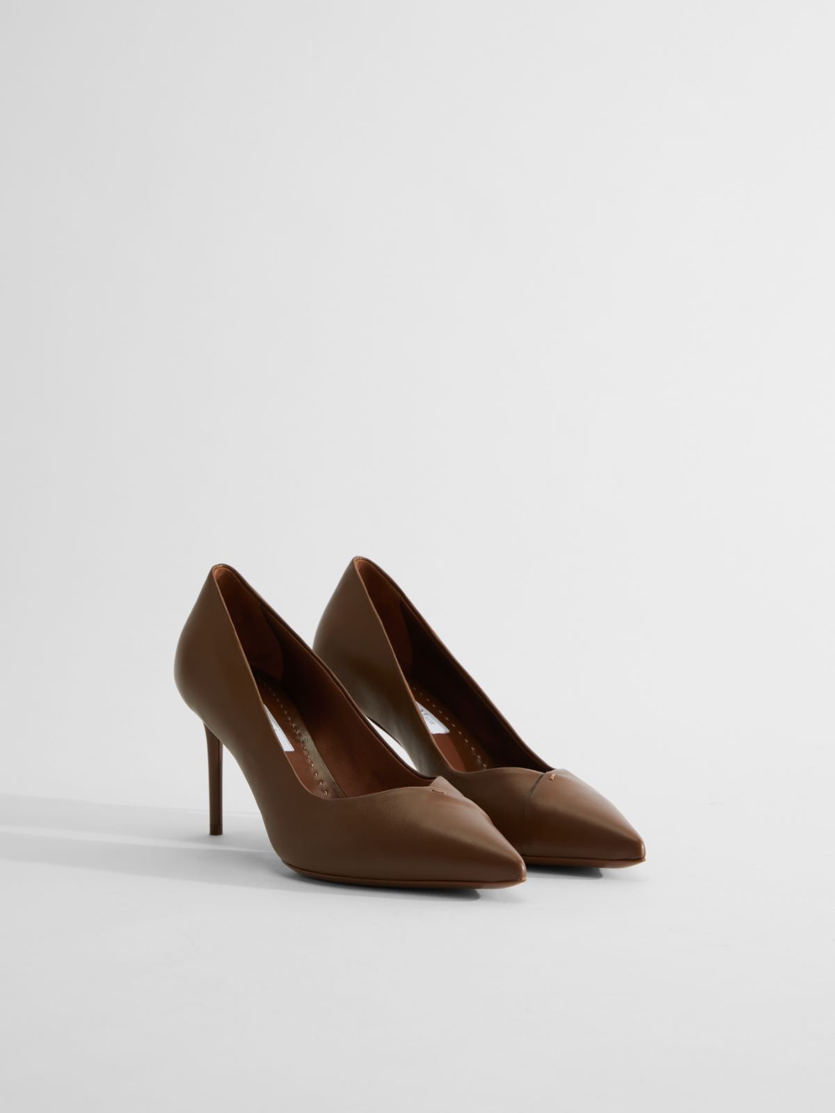 Nappa leather court shoes - BROWN - Max Mara - 2