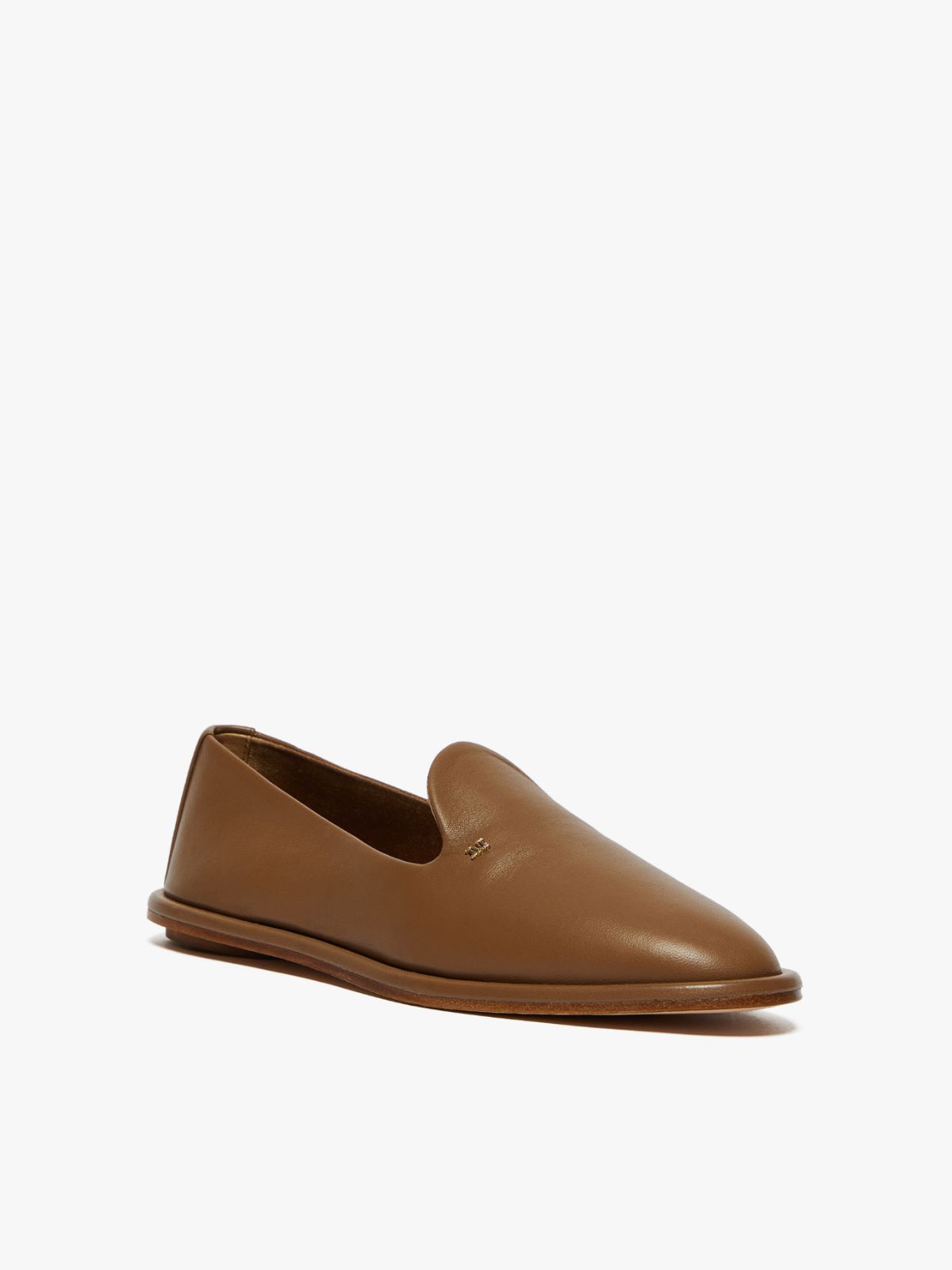 Nappa leather slippers - HAZELNUT BROWN - Max Mara - 2