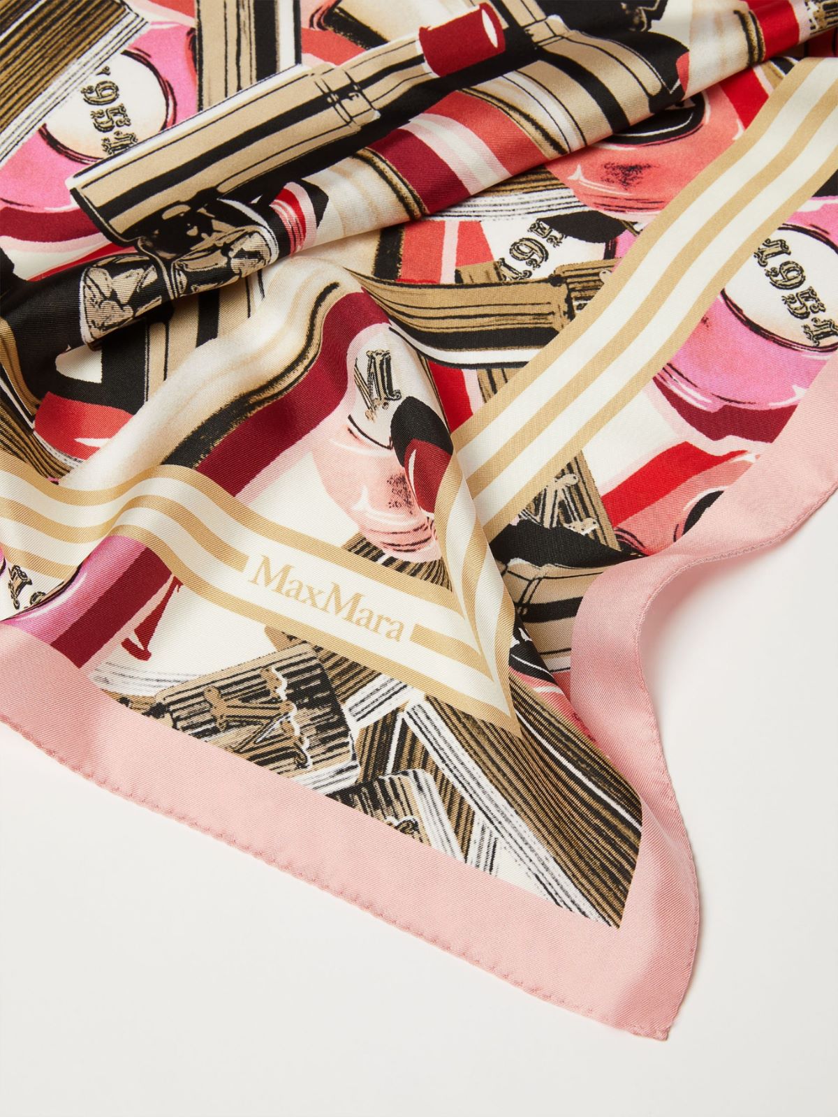 Printed silk foulard - SUGARED-ALMOND ROSE - Max Mara - 3