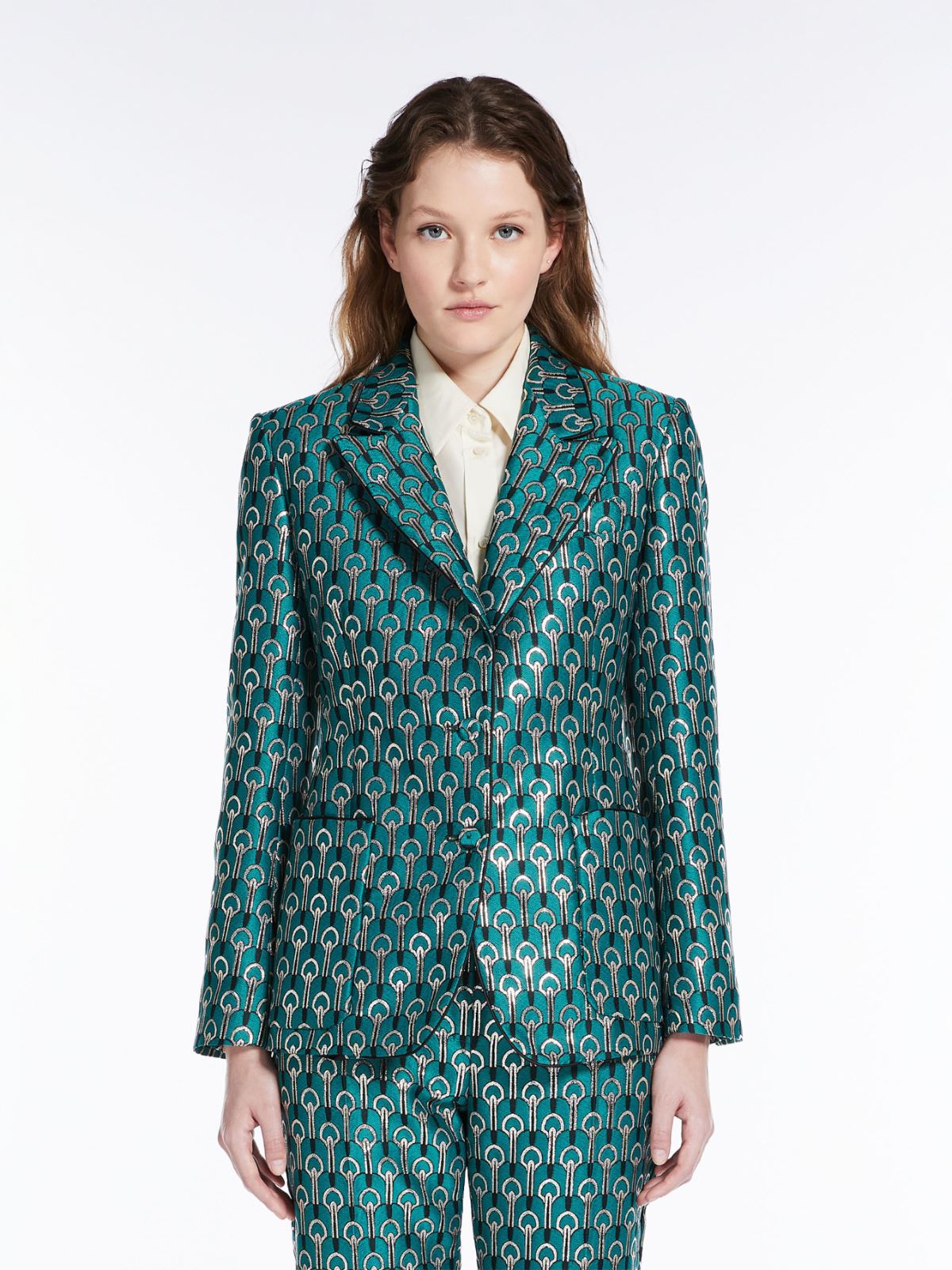 MAX MARA 25S JACQUARD CAPE COAT 009