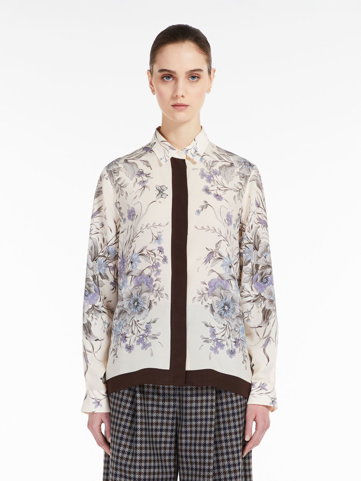 Crepe de chine shirt - BEIGE - Max Mara - 2
