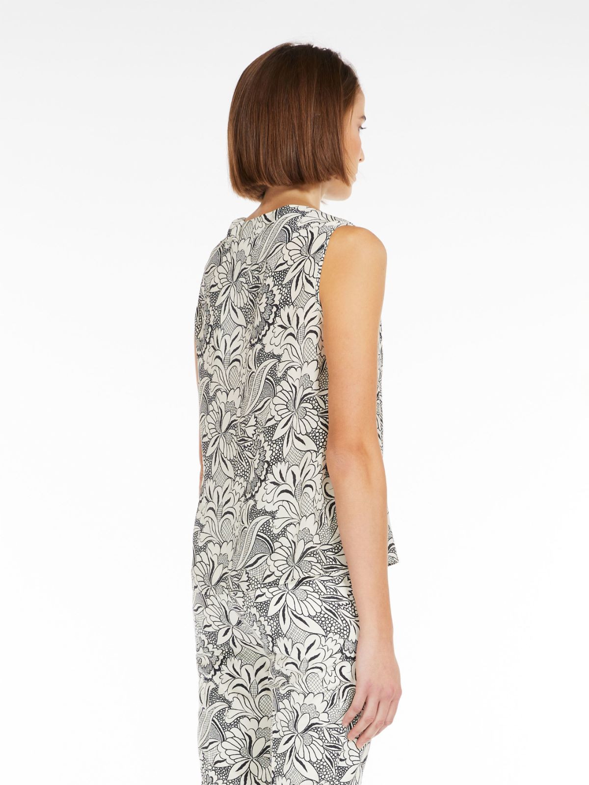 Printed silk top - BLACK - Max Mara - 3