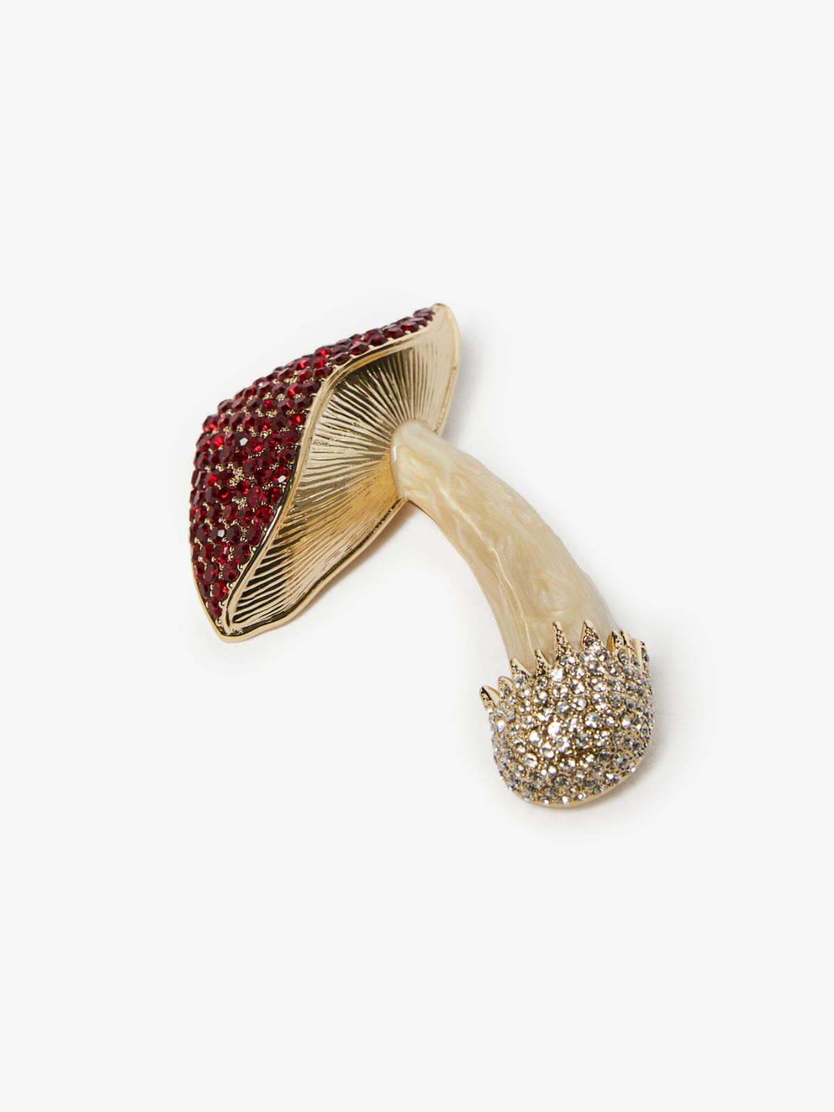 Metal and glass brooch - DARK RED - Max Mara - 2
