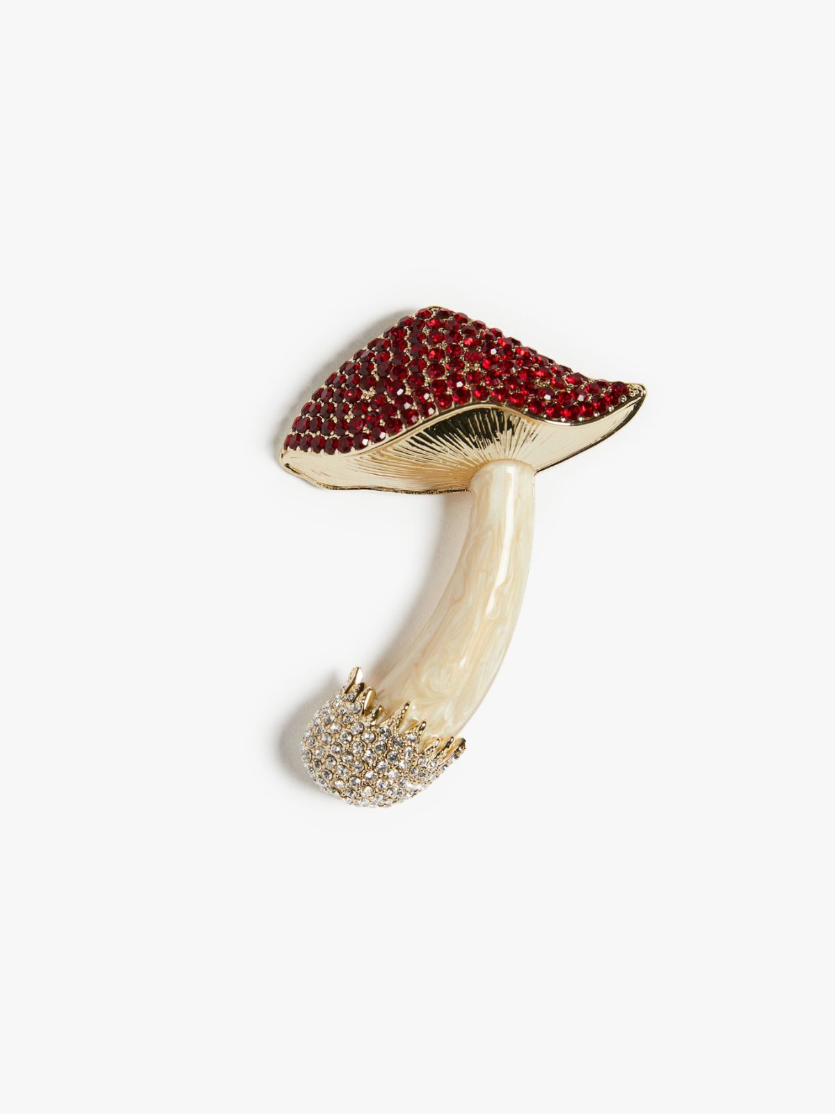 Metal and glass brooch - DARK RED - Max Mara