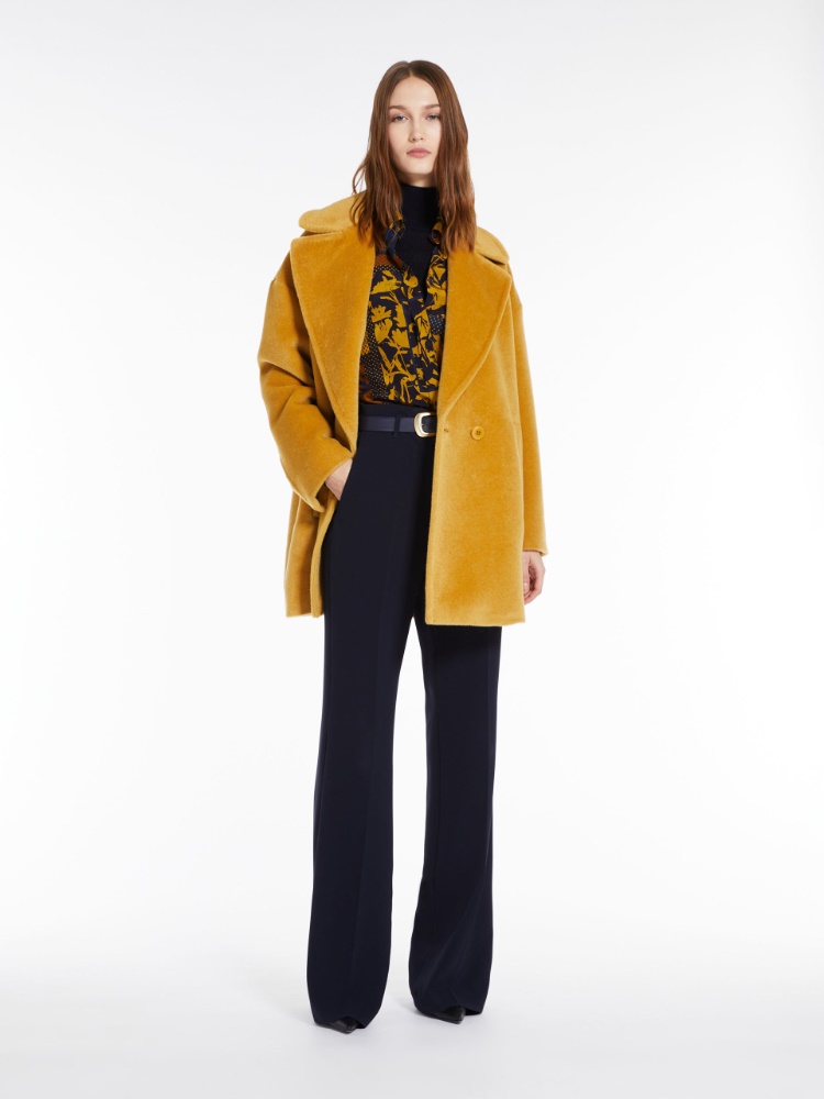 Printed crepe de chine shirt - NAVY - Max Mara