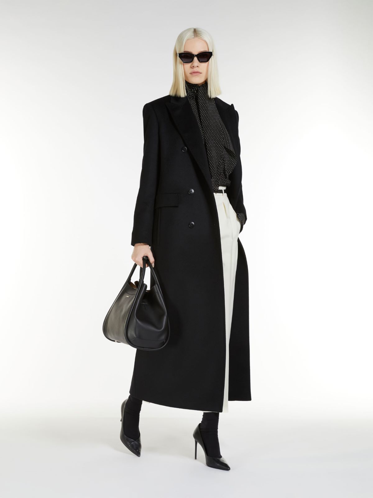 Crepe de chine shirt - BLACK - Max Mara