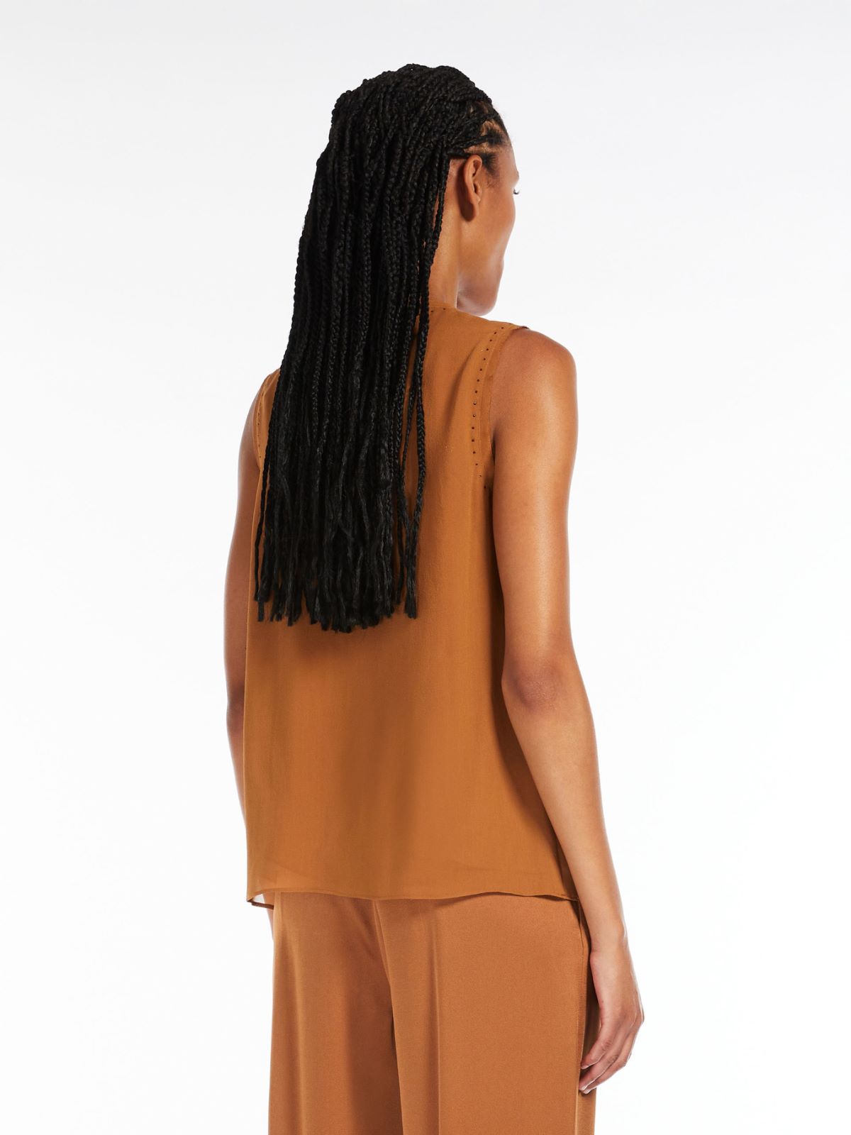 Silk georgette blouse - TOBACCO - Max Mara - 3