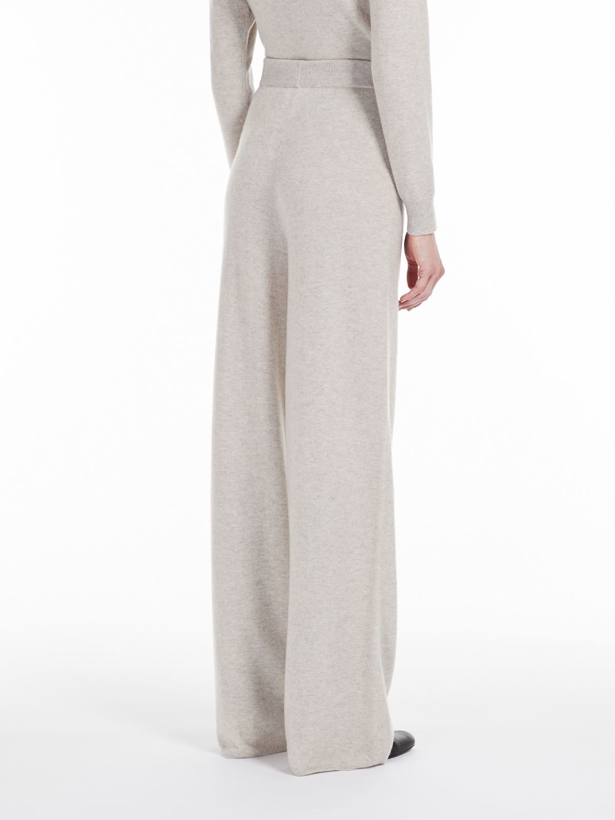 Wool and cashmere yarn trousers - BEIGE - Max Mara - 3