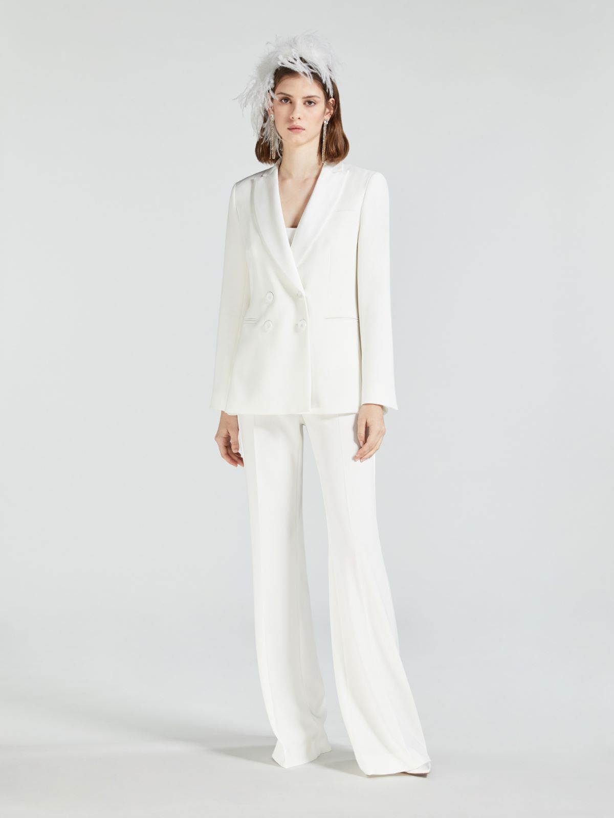 Veste de smoking en cady - BLANC NEUTRE - Max Mara