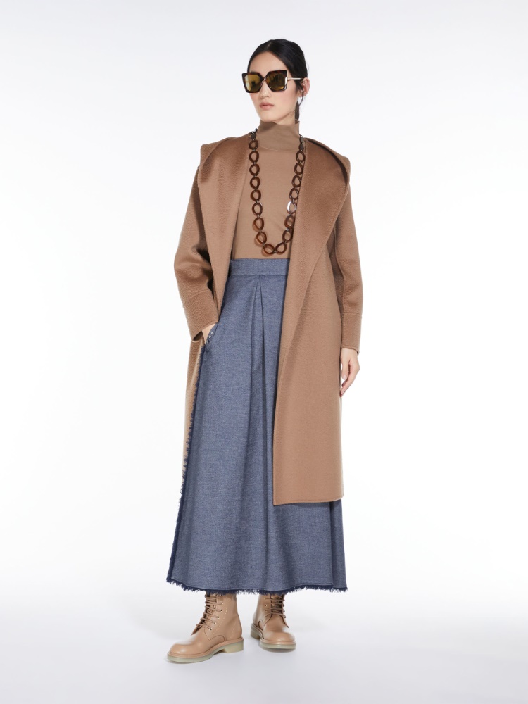 Denim-look cotton skirt - MIDNIGHTBLUE - Max Mara