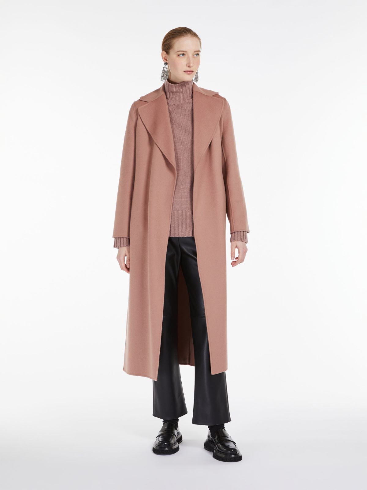 Coated-look jersey trousers - BLACK - Max Mara