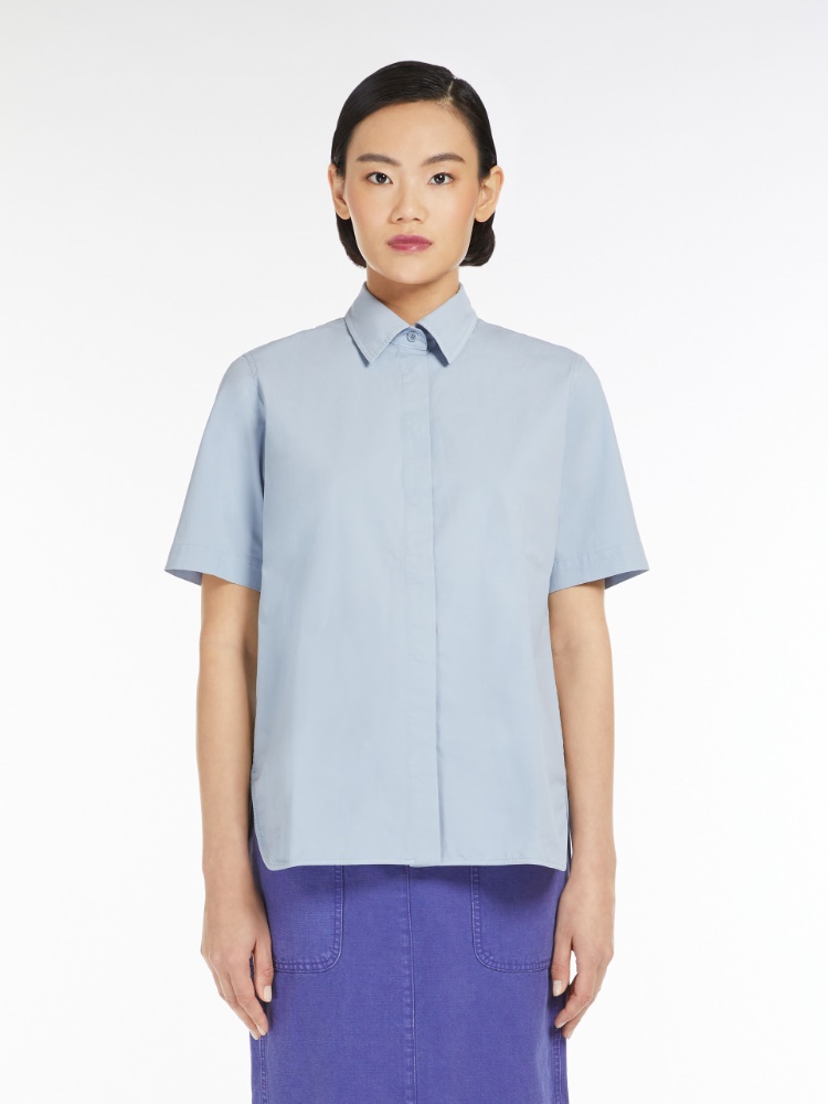 Cotton canvas shirt, light blue |  