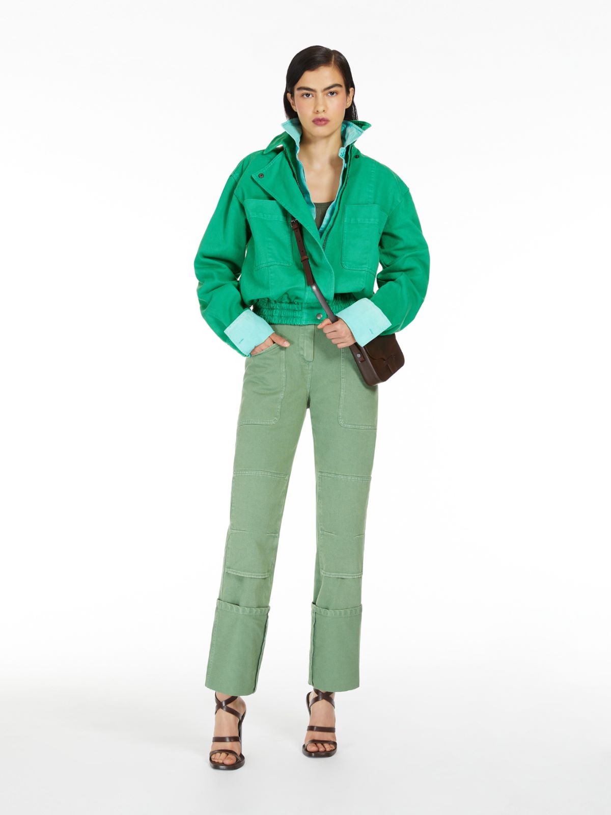 Max Mara Silk Shirt In Turquoise