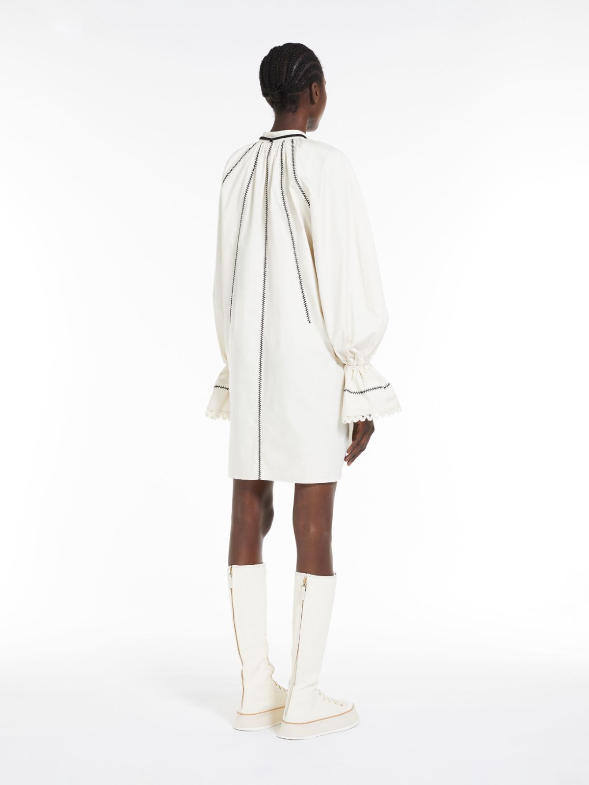 Twill shirt dress, ivory | 