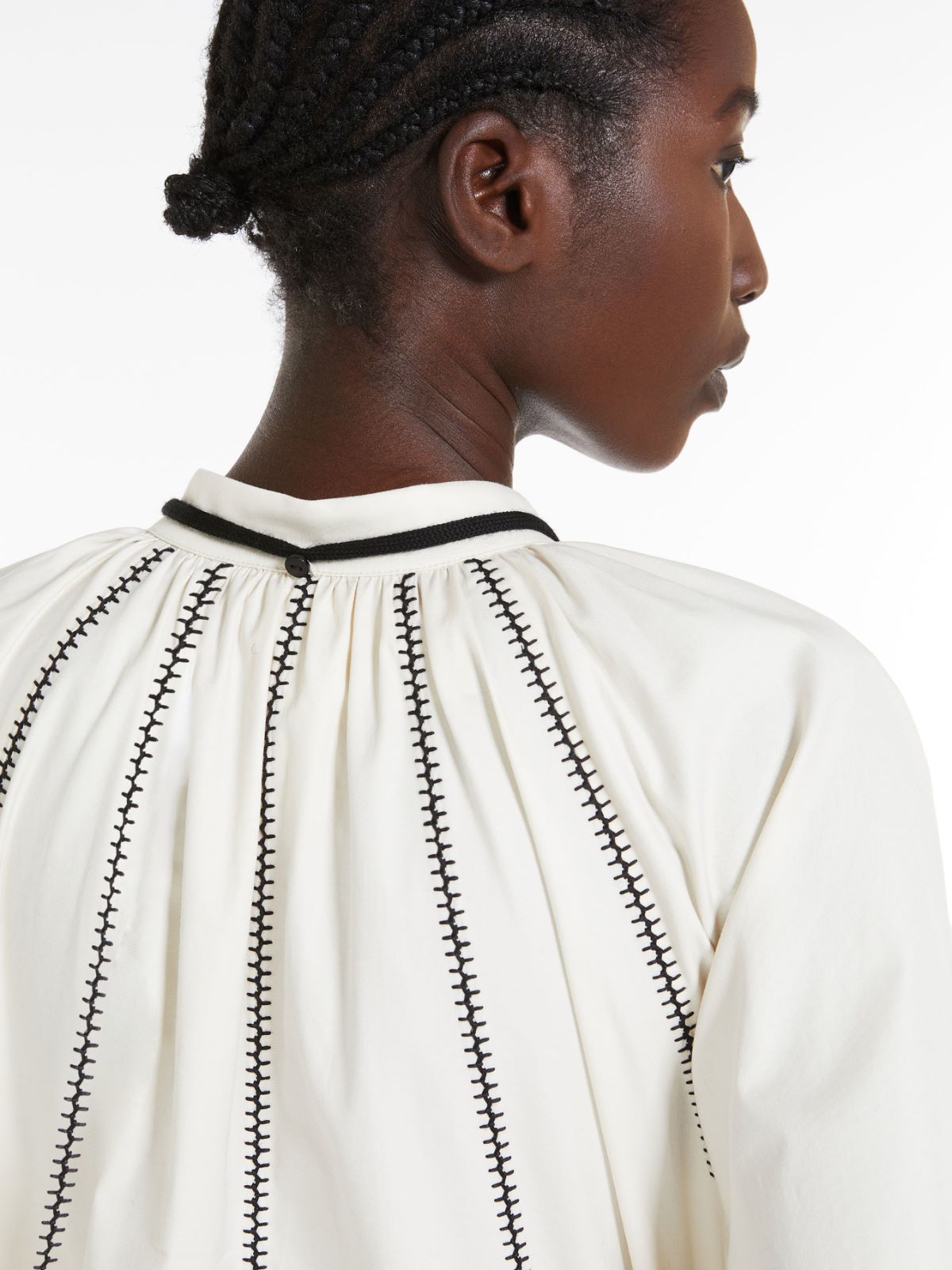 Twill shirt dress, ivory | 