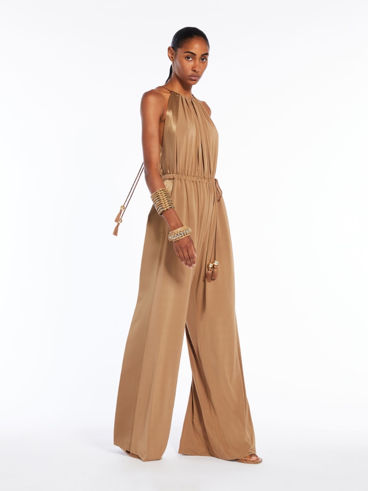 Viscose jersey jumpsuit, clay "UBI" Max Mara