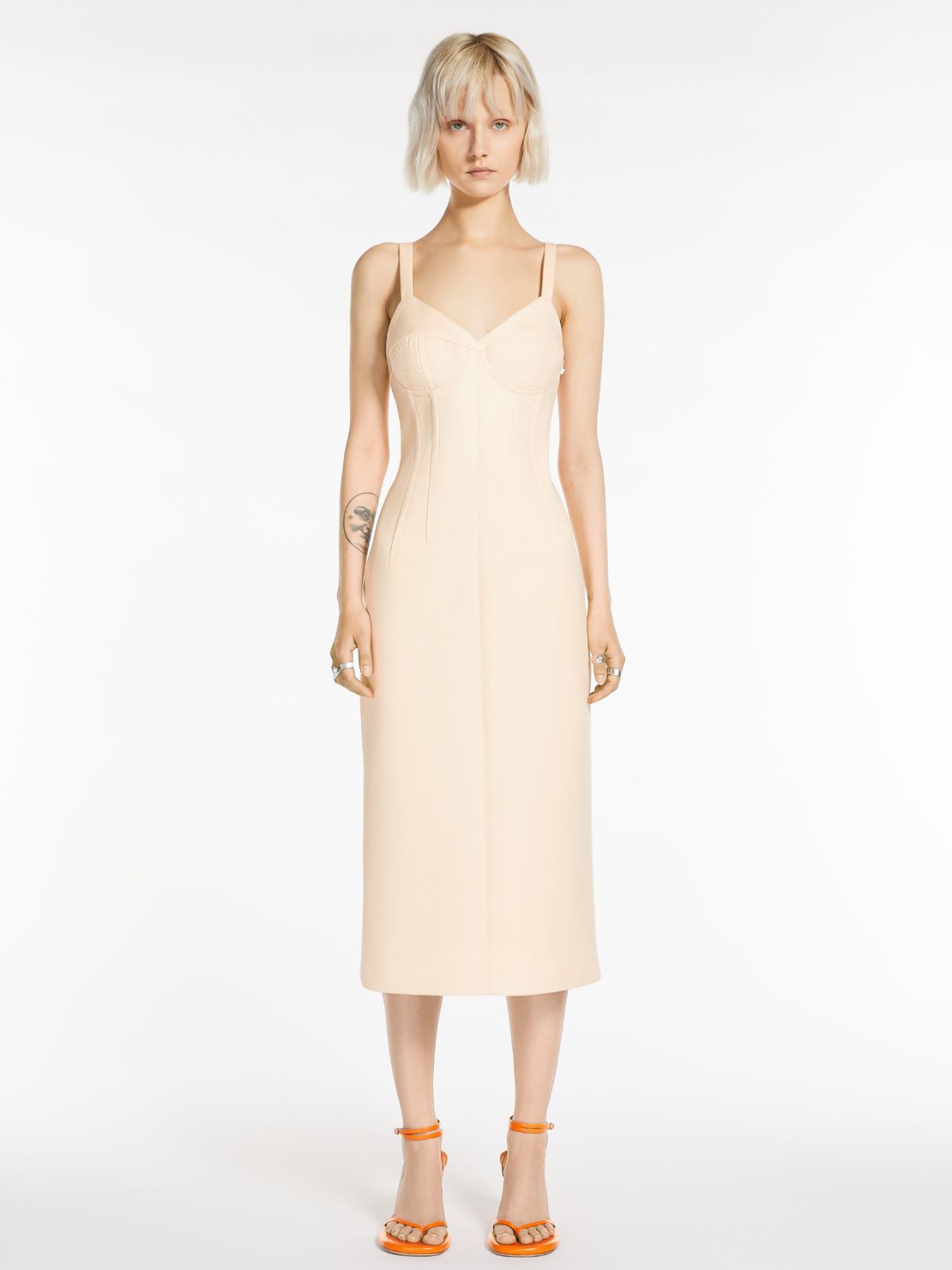MAX MARA DRESS IN COTTON DOUBLE FABRIC