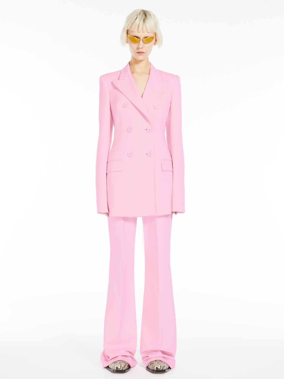 Max Mara Scuba Jersey Trousers In Lilac
