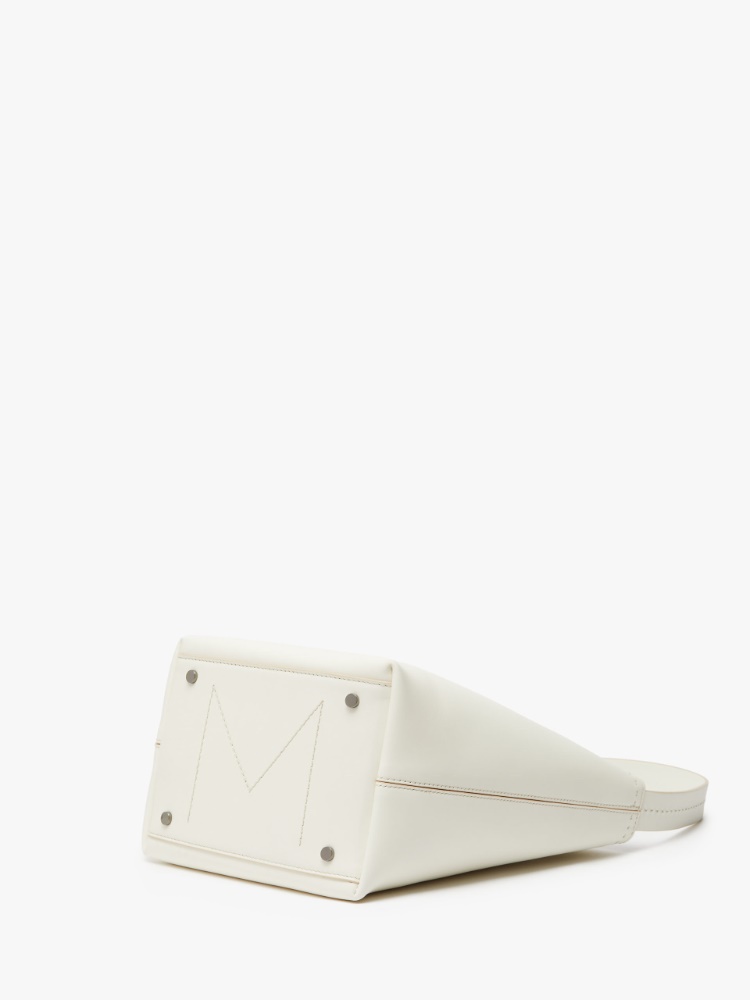 アルケティポ] カーフ レザー ショッピング バッグ, white