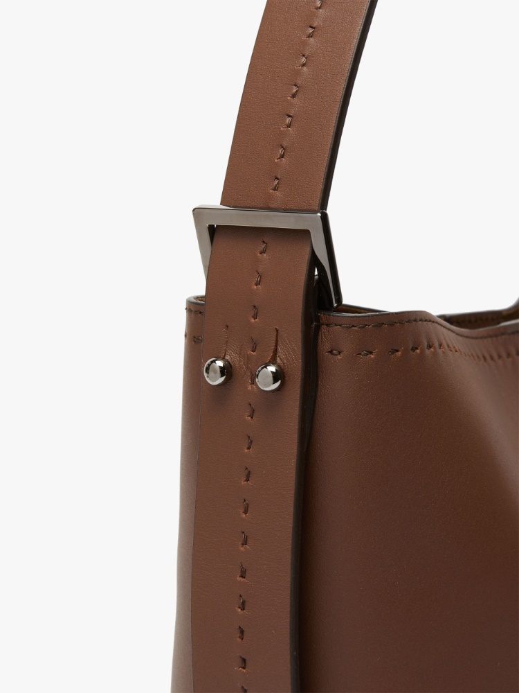 アルケティポ] カーフ レザー ショッピング バッグ, brown