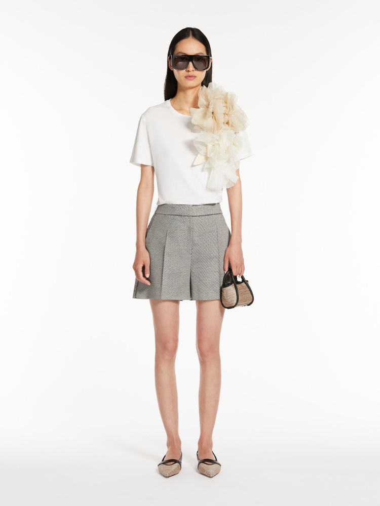 Tasche Marine Mini aus Stoff mit Bast-Jacquard-Effekt, ton  