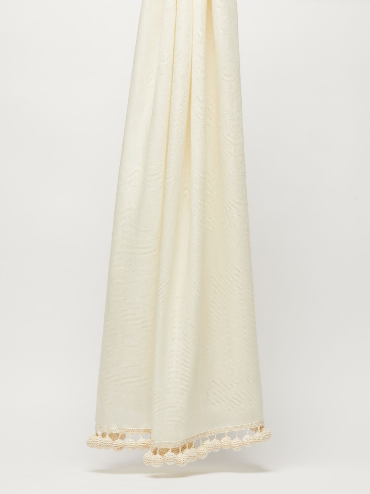 Shop Max Mara Jacquard Fabric Stole In White