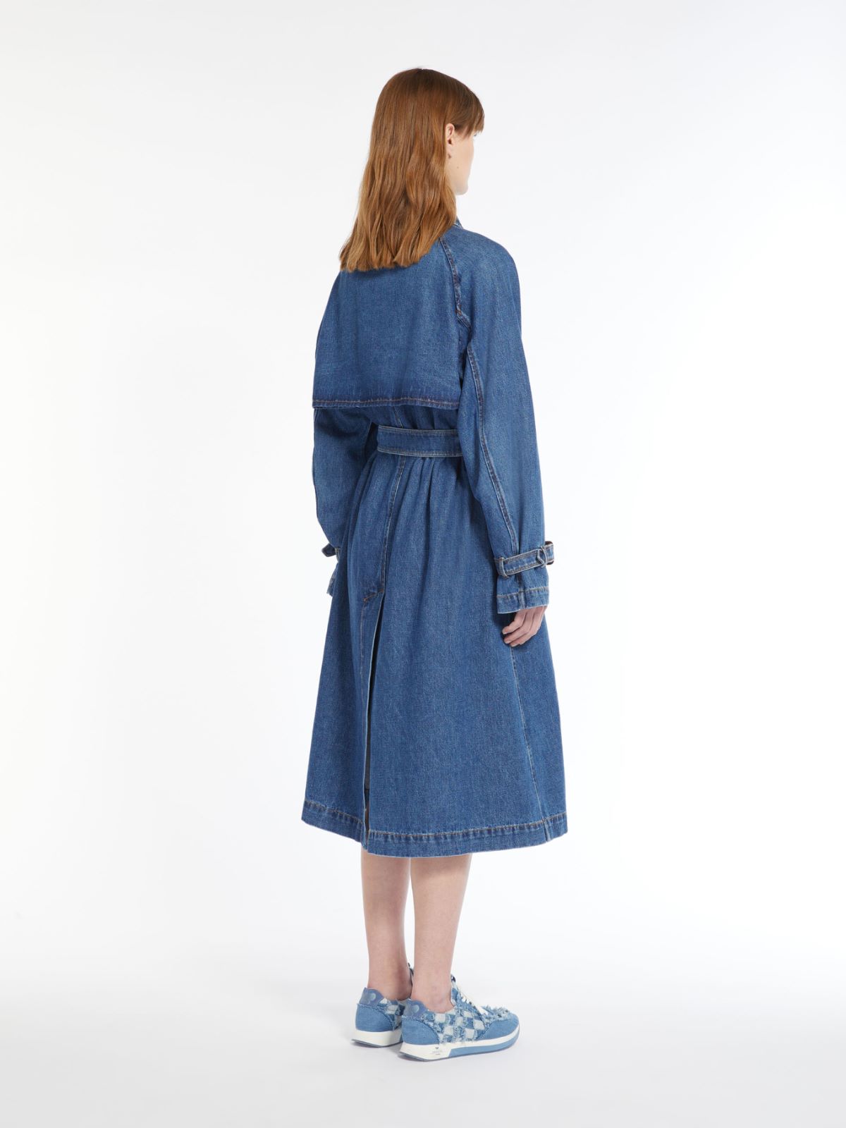 Trenchcoat aus Denim, blau | 