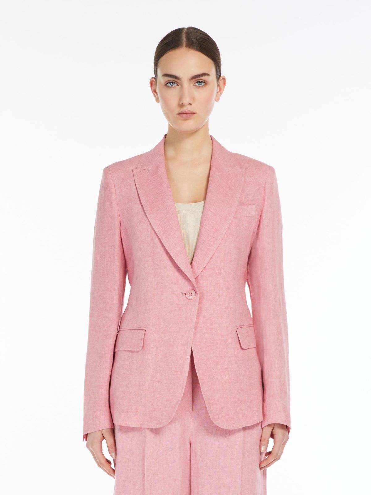 Linen canvas blazer, pink "NALUT" Max Mara