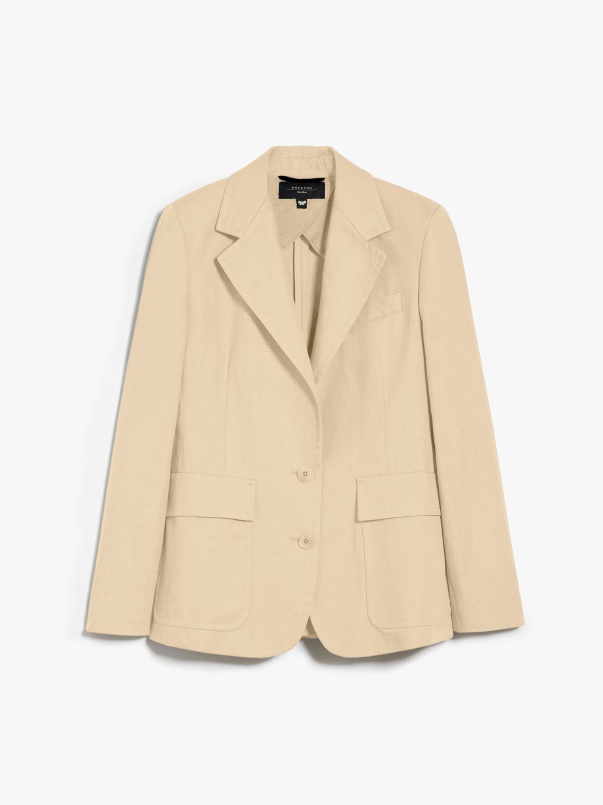 Blazer aus Leinenmischgewebe, khaki | 