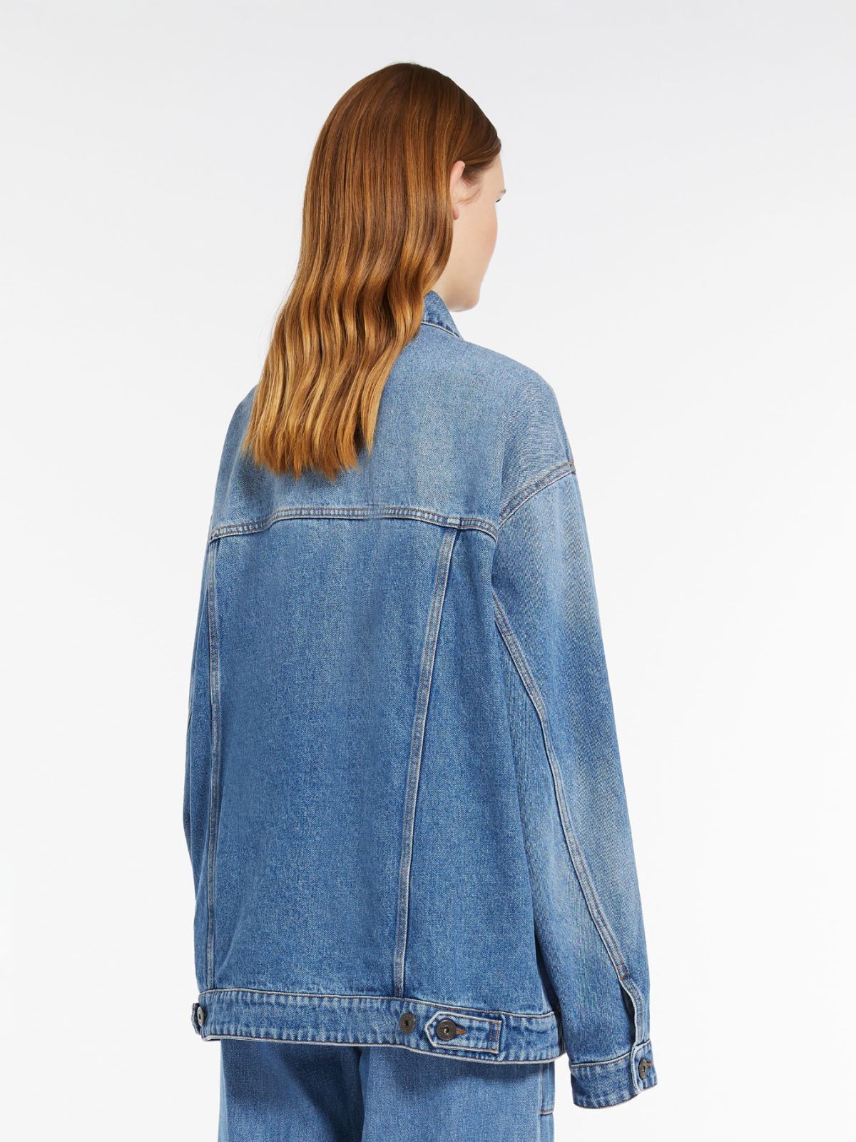 Oversized denim jacket, navy | 
