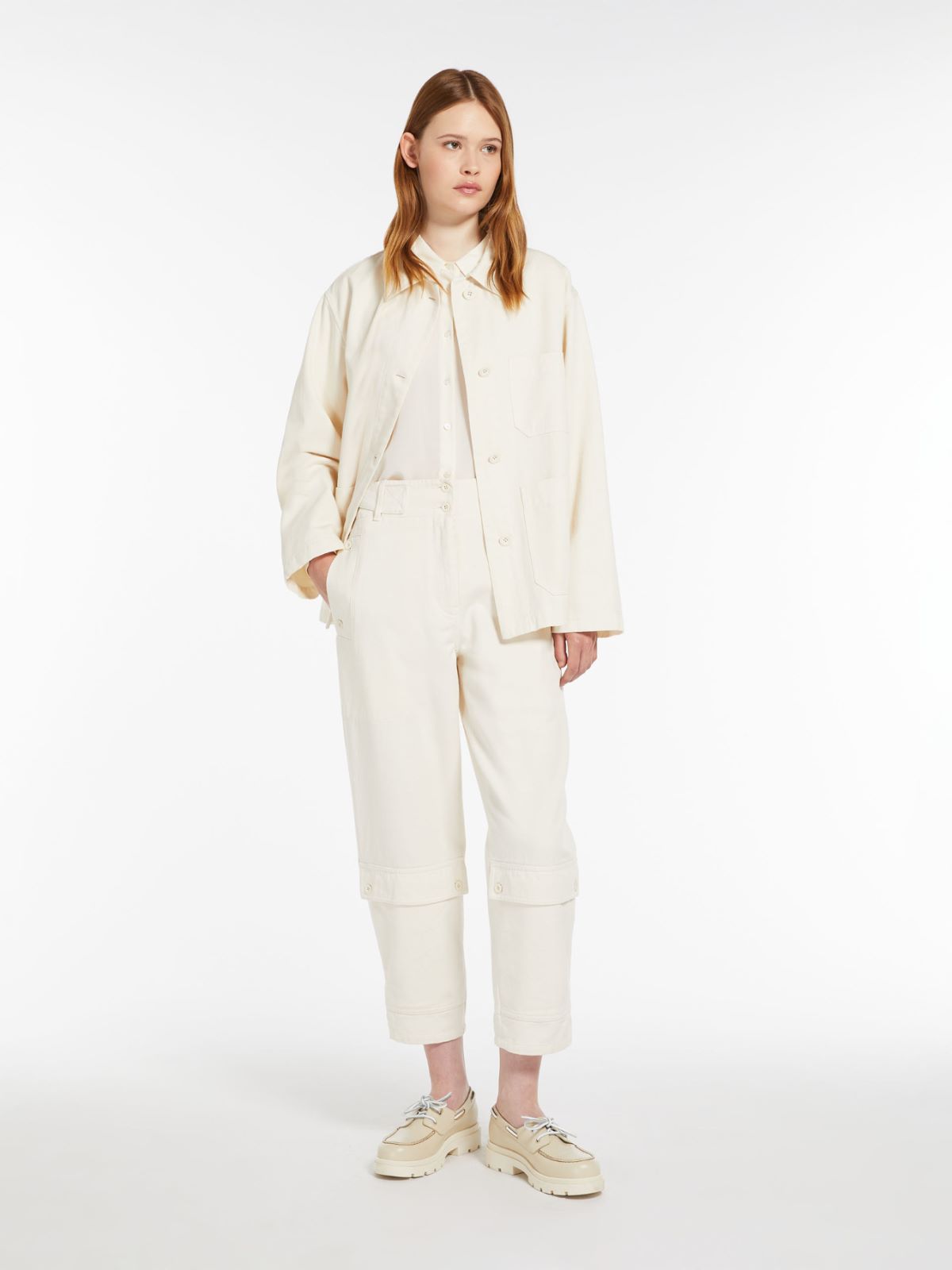 Silk crepe de chine shirt, white | 