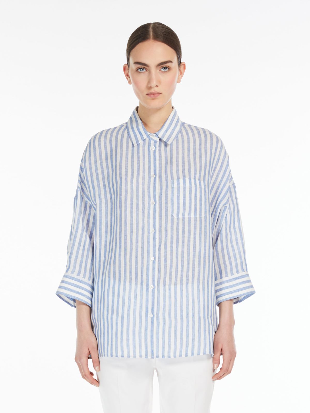Navigare Camicia Uomo In Puro Lino Manica Lunga - Regular Fit Button Down, Bianco, Taglie Dalla S Alla 7XL (Art.91108BD)