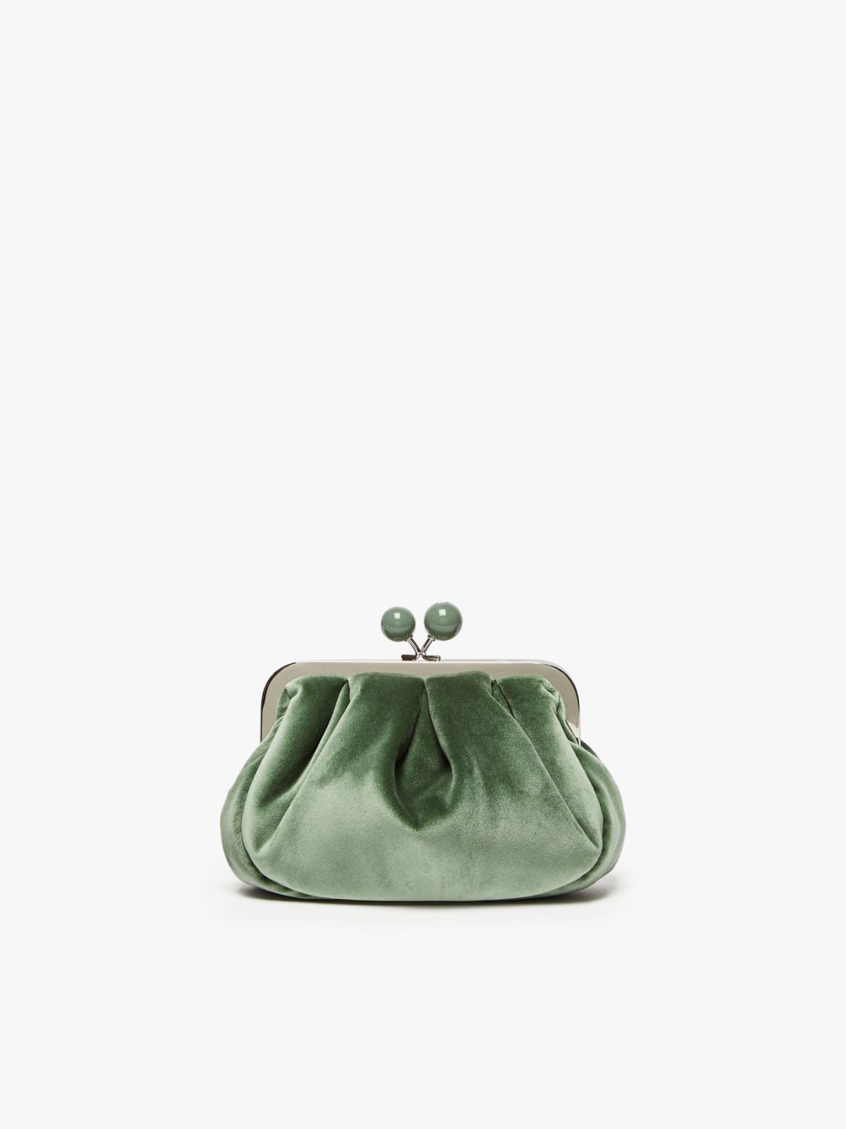 Small velvet Pasticcino Bag, sage green | 