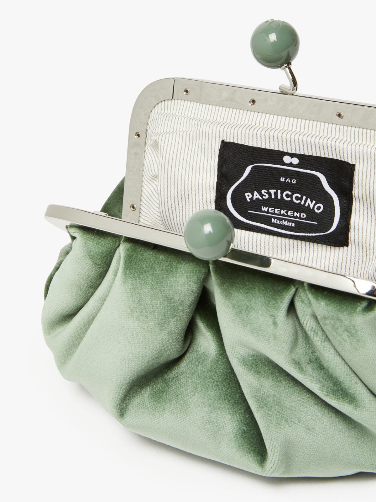 Kleine Pasticcino Bag aus Samt, salbeigruen |  