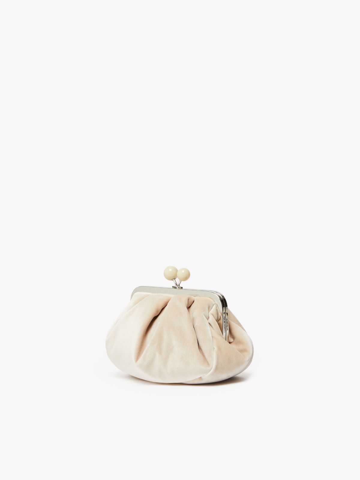 Kleine Pasticcino Bag aus Samt, elfenbeinfarben | 