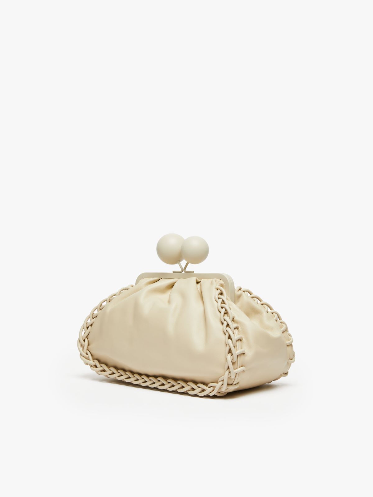 Medium leather Pasticcino Bag, ivory "LECITO" Max Mara