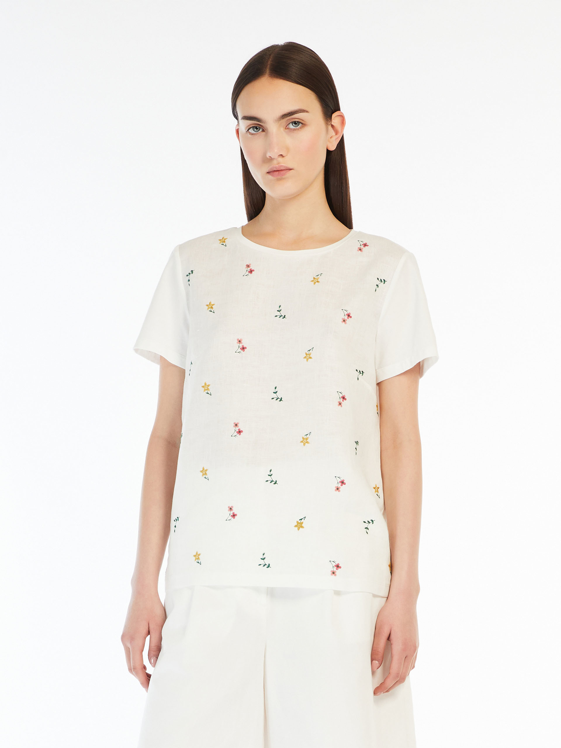 Linen canvas T-shirt, white | 