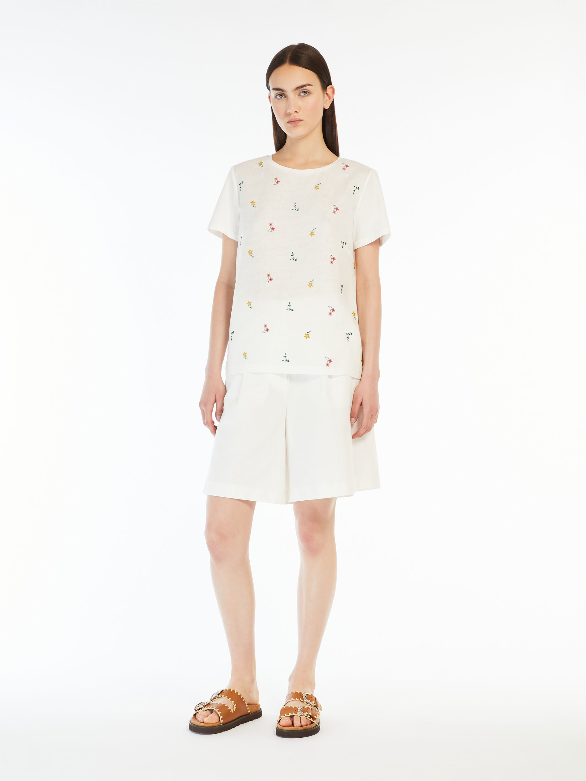 Linen canvas T-shirt, white | 