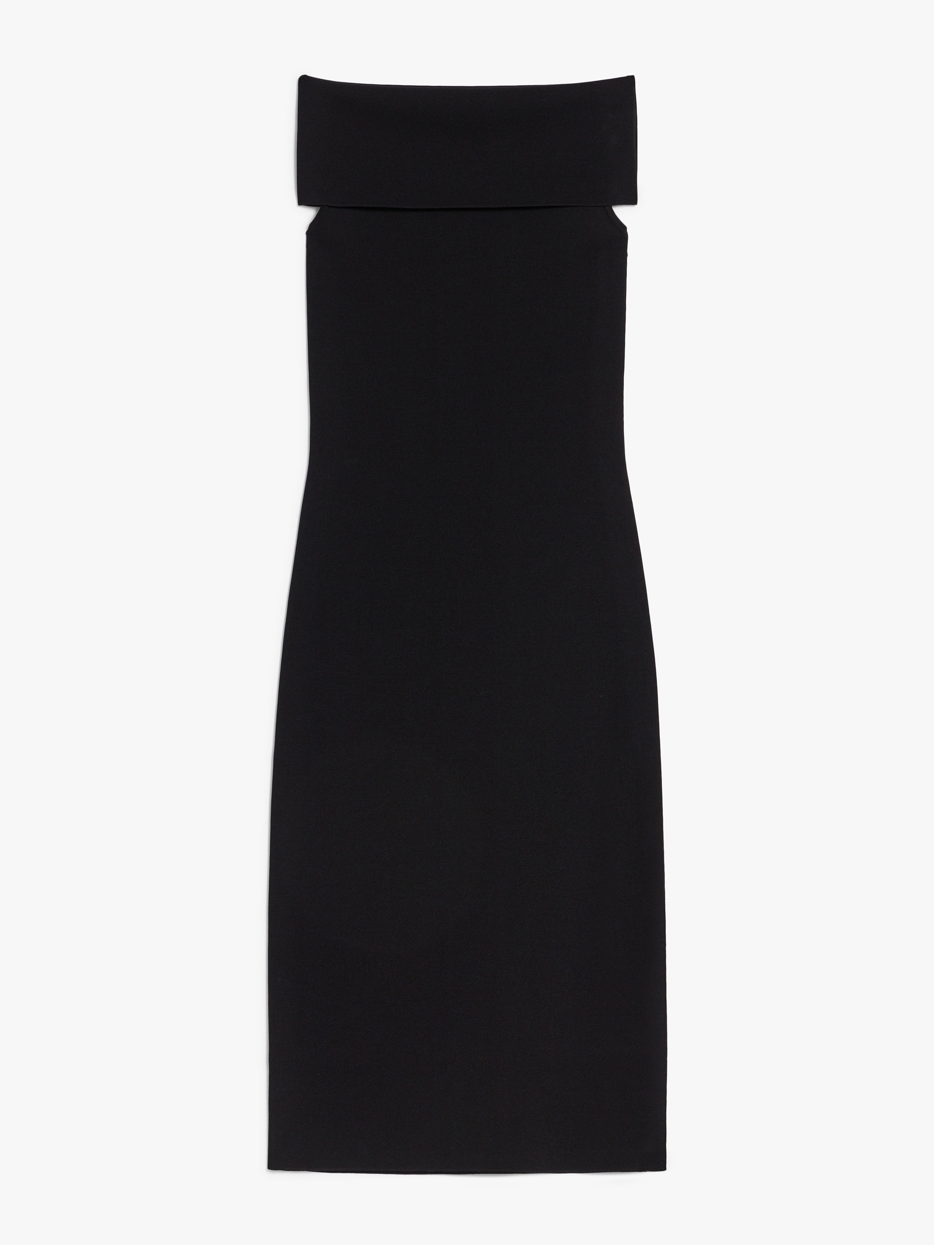 Viscose knit slim-fit dress, black | 